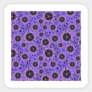 Purple Geometric Floral Pattern Sticker